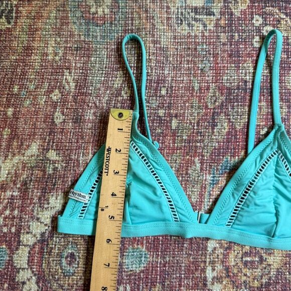 Women’s Small Rhythm Made for Adventure Teal Blue Triangle Bikini Set - Picture 5 of 8